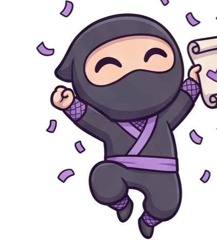 The Minzo ninja celebrates a little win